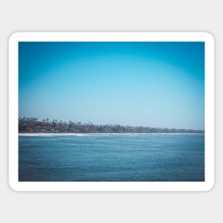 Oceanside California View of City from Pier V2 Sticker